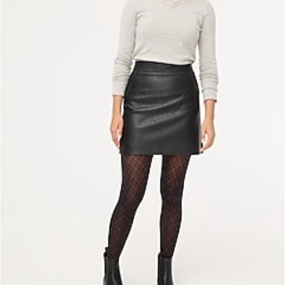 J Crew Faux Leather Mini Skirt